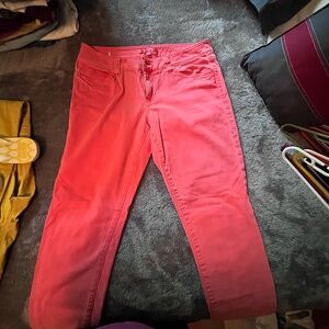 CAbi Women's Bright Pink Straight Leg Jeans